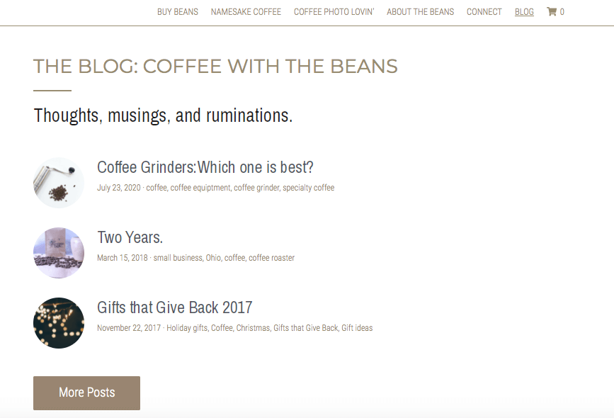 headings of blog posts on a Strikingly user's website headings of blog posts on a Strikingly user's website